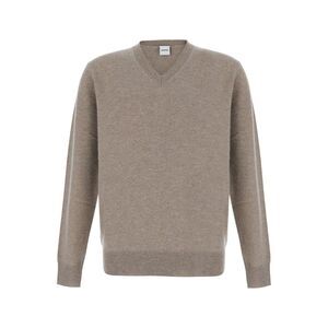 Aspesi Men Beige V-Neck Sweater In Wool And Cashmere For Men